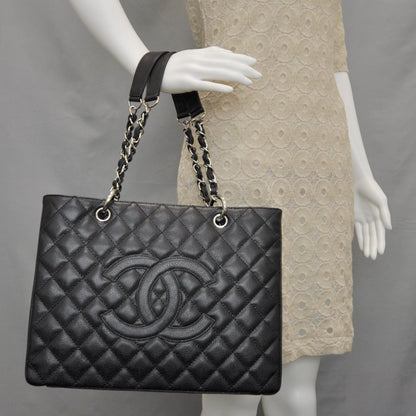 Chanel Caviar Quilted Grand Shopping Tote GST Black 2 of 10