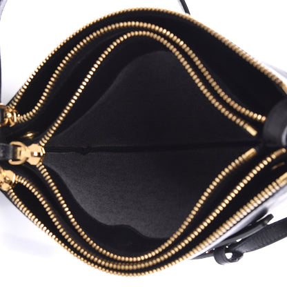 Celine Lambskin Small Trio Crossbody Bag Navy Blue 5 of 13