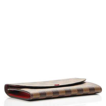 Louis Vuitton Damier Ebene Emilie Wallet Red 4 of 6