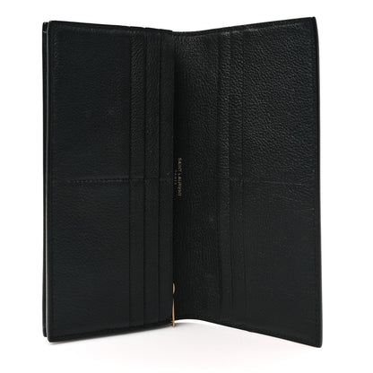 Saint Laurent Calfskin Tiny Monogram Cassandre Wallet Black 5 of 6
