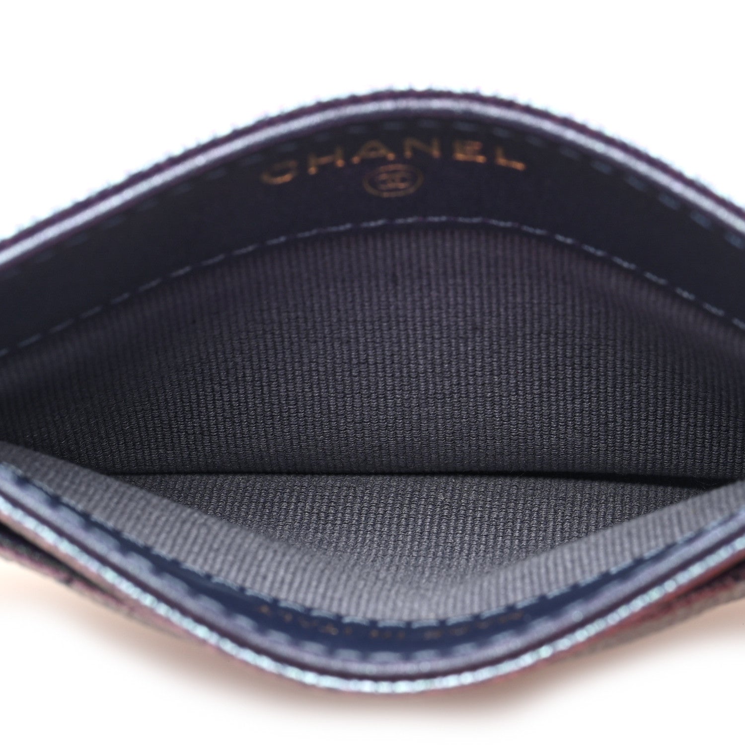 Chanel Iridescent Caviar Quilted Card Holder Dark Blue 5 of 7