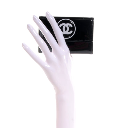 Chanel Patent CC Card Holder Black White 2 of 8