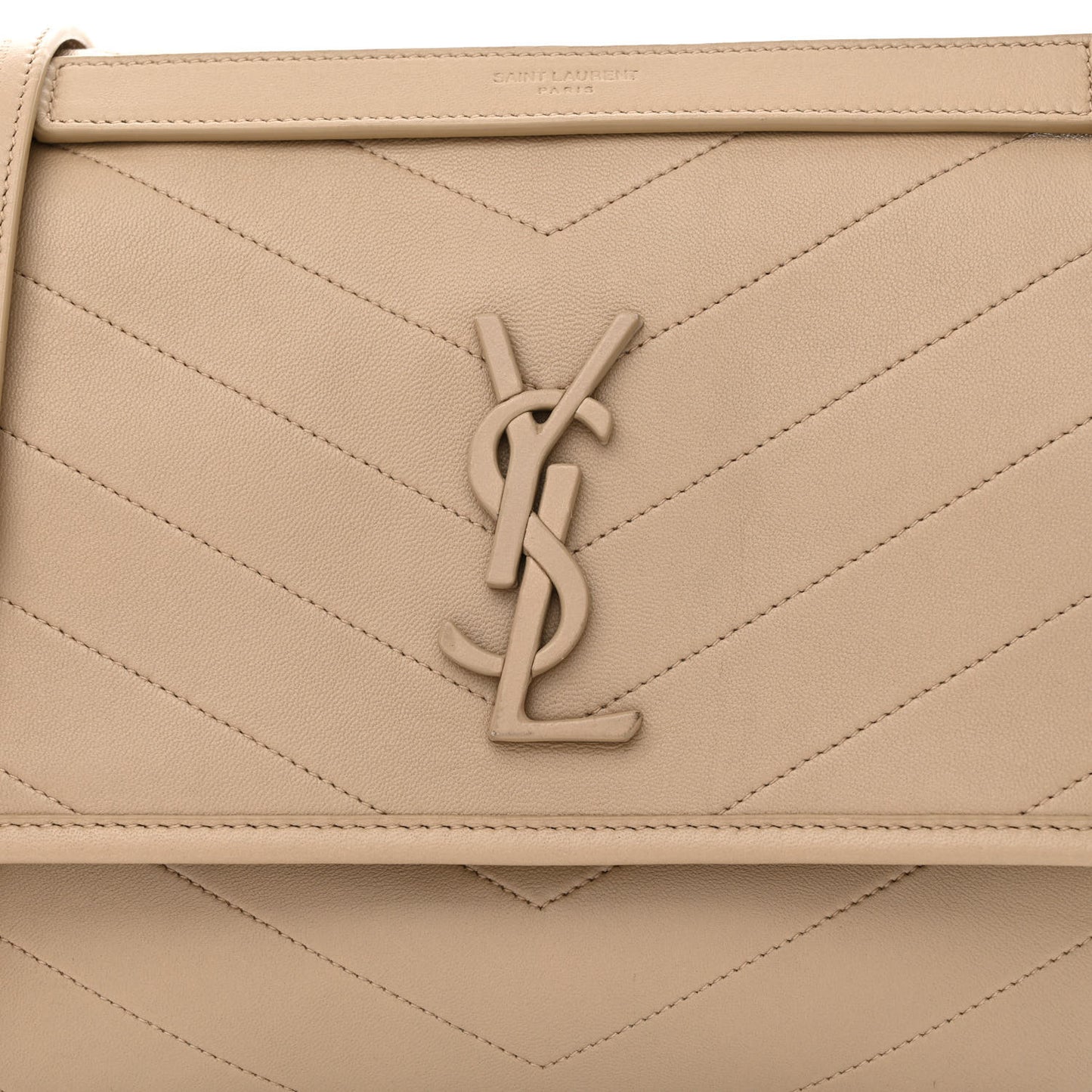Lambskin Matelasse Monogram Medium Niki Chain Satchel Dark Beige