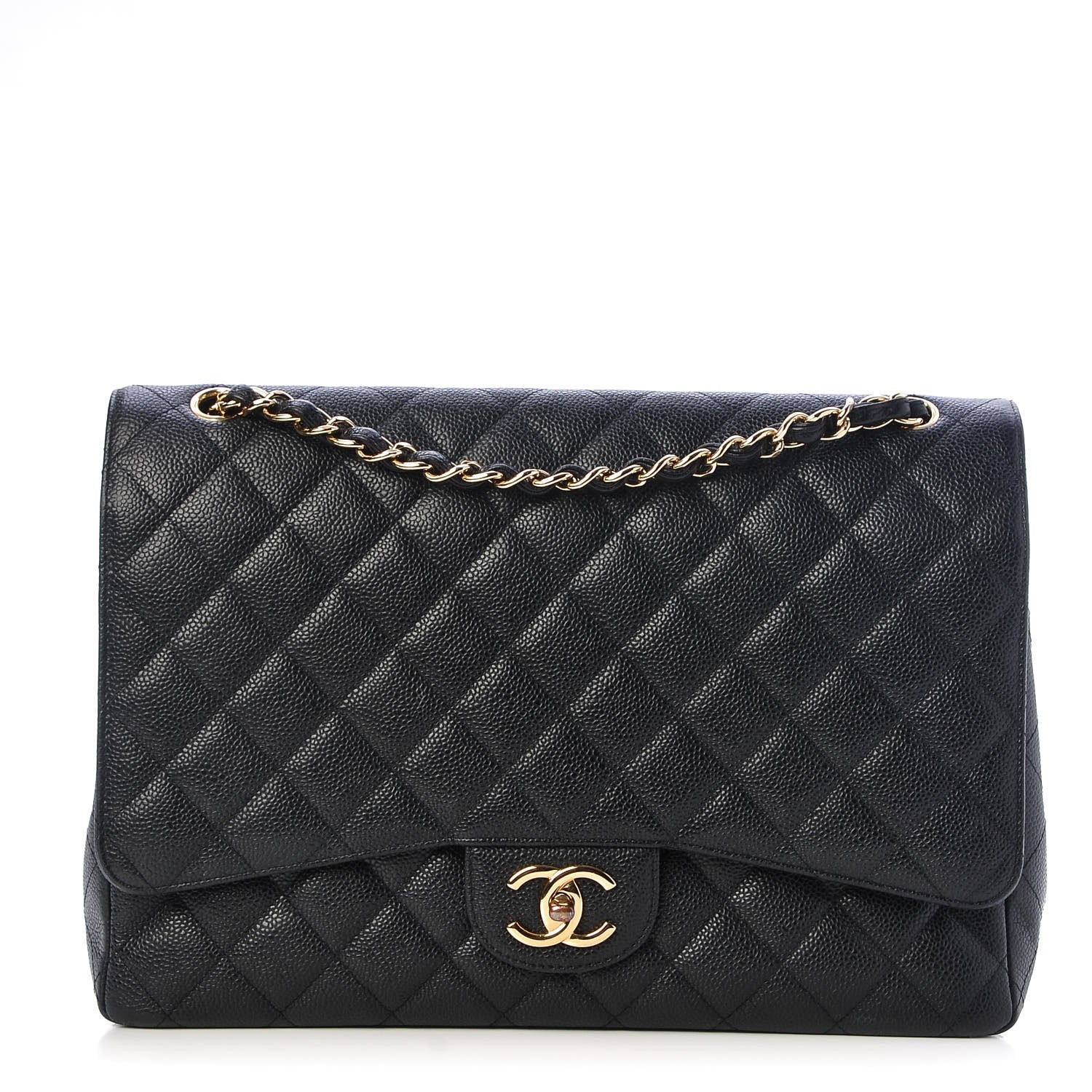 Chanel Caviar Quilted Maxi Double Flap Black 1 of 10