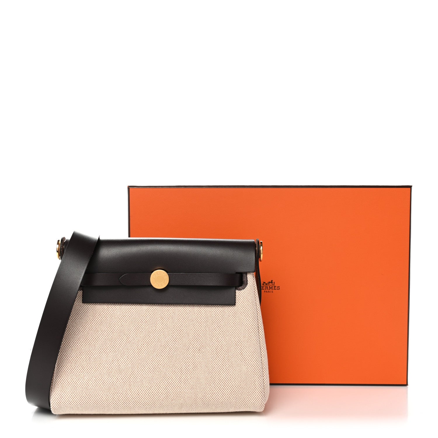 Hermes Military Toile Vache Hunter Herbag Zip Retourne 20 Ecru Beige Ebene 11 of 11
