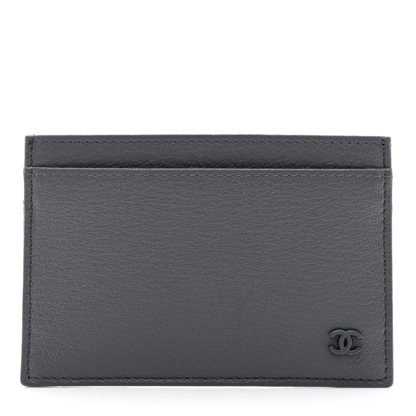 Goatskin CC Card Holder Grey