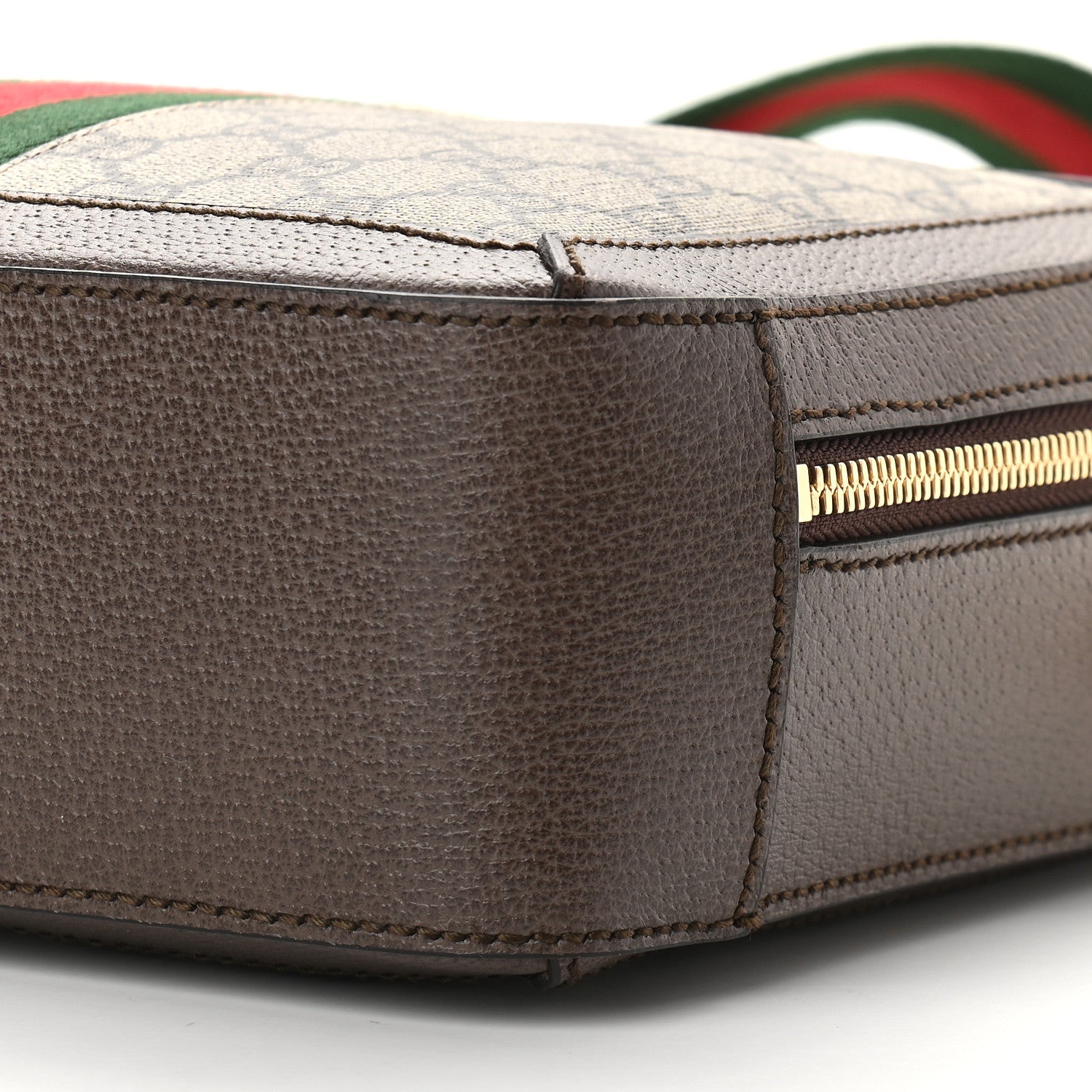 Gucci GG Supreme Monogram Web Small Ophidia Top Handle Shoulder Bag Brown 9 of 9