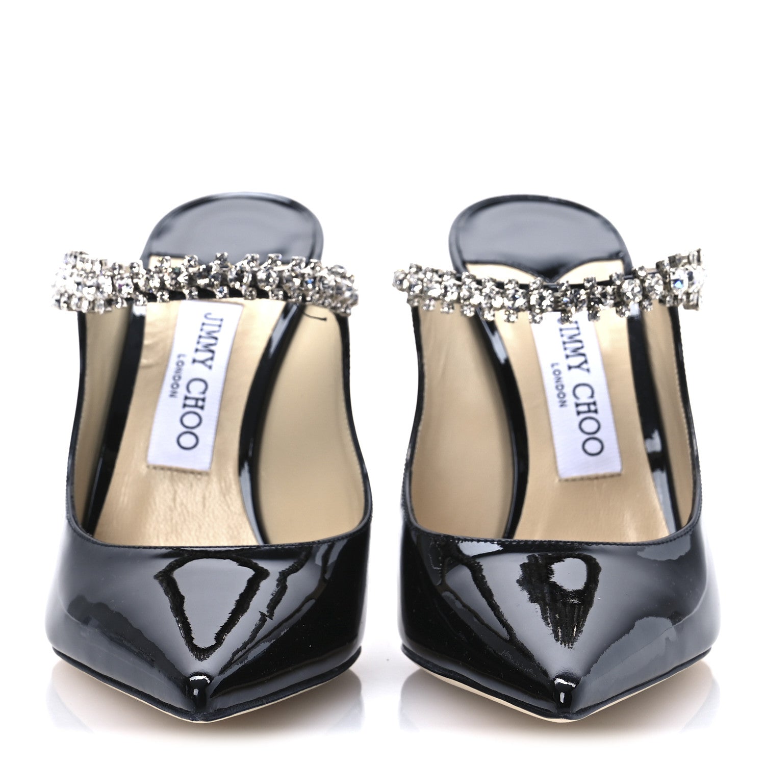 Jimmy Choo Patent Crystal Bing 100 Pumps 36 Black 39.5 Black 3 of 11