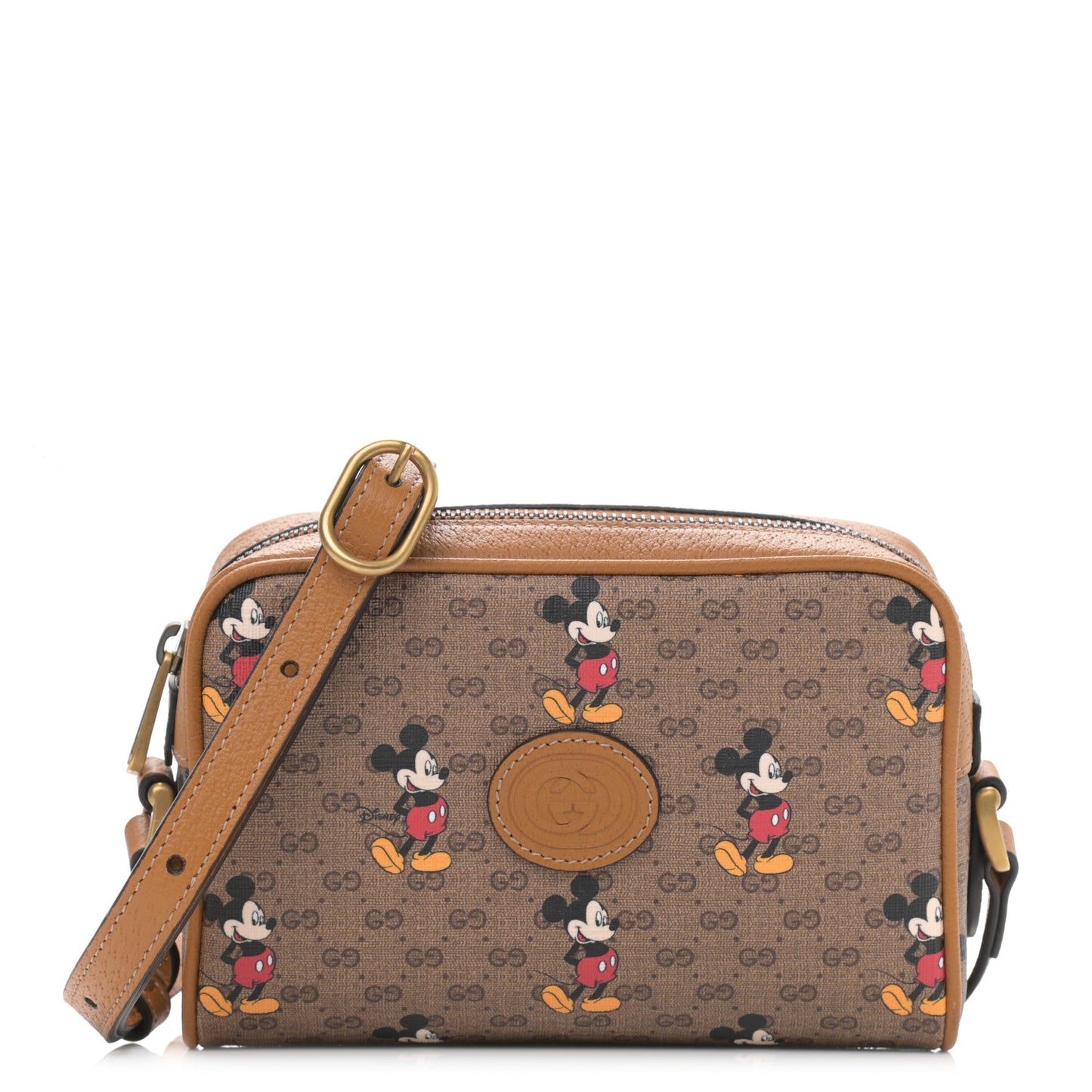 X DISNEY Mini Vintage GG Supreme Monogram Mickey Mouse Shoulder Bag Beige Vintage Sun Oil