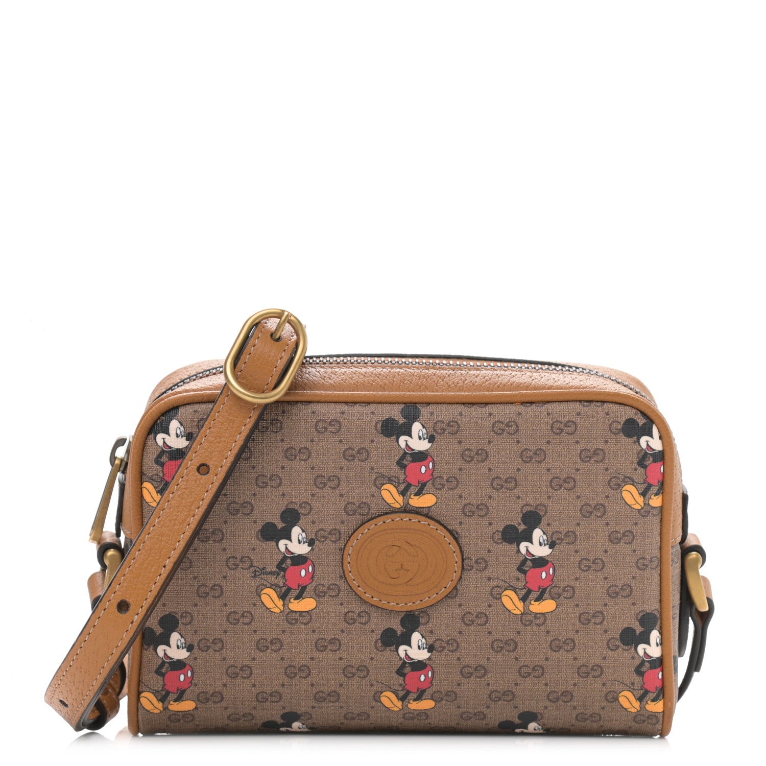 Gucci X DISNEY Mini Vintage GG Supreme Monogram Mickey Mouse Shoulder Bag Beige Vintage Sun Oil 1 of 11