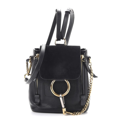 Chloe Suede Calfskin Mini Faye Backpack Black 1 of 11