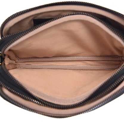 Gucci Calfskin Matelasse Mini GG Marmont Chain Crossbody Bag Black 6 of 15