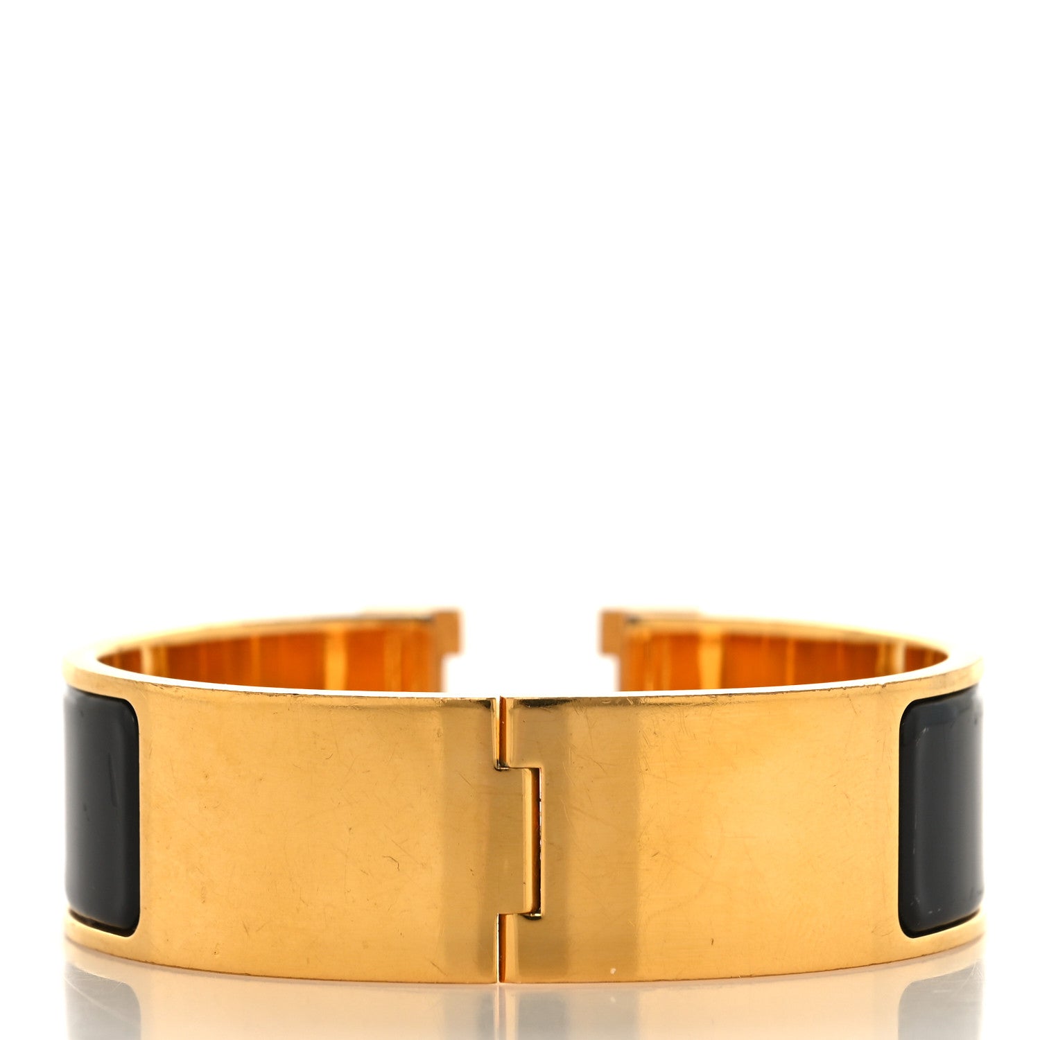 Hermes Enamel Wide Clic Clac H Bracelet GM Black 3 of 4