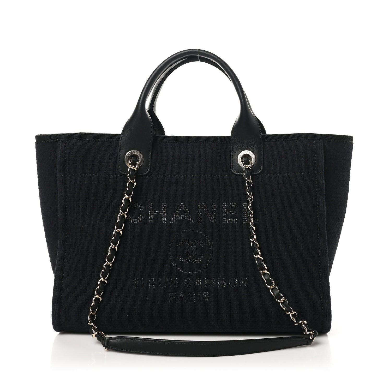 Mixed Fibers Medium Deauville Tote Black