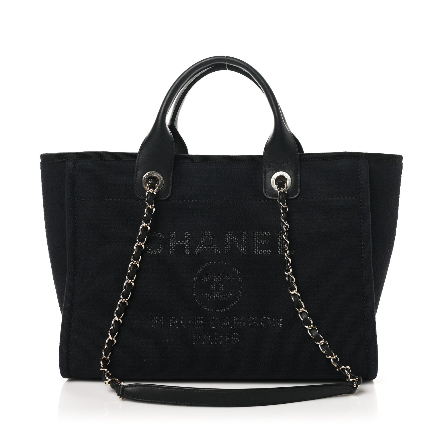 Chanel Mixed Fibers Medium Deauville Tote Black 1 of 11