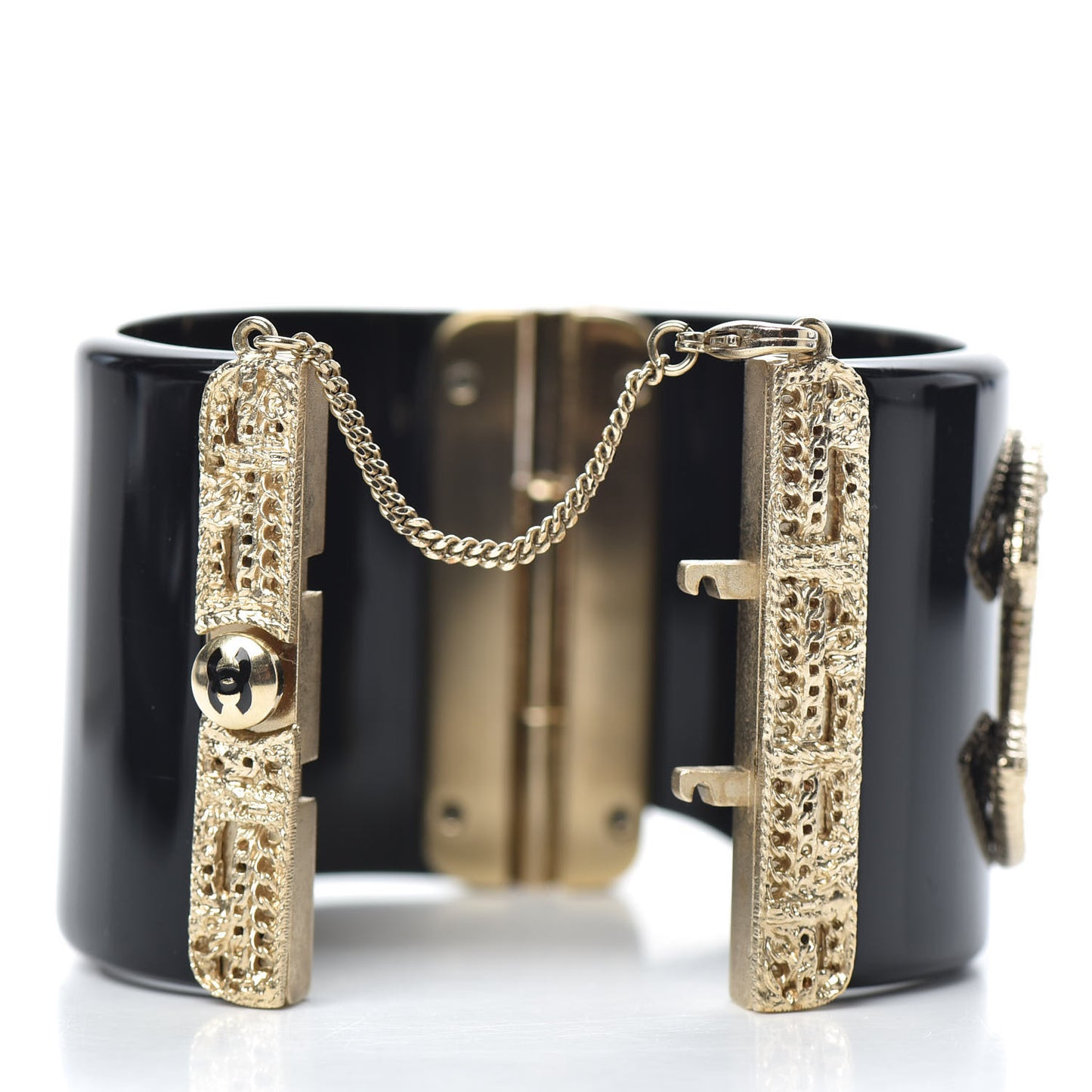 Resin Crystal CC Cuff Black Gold