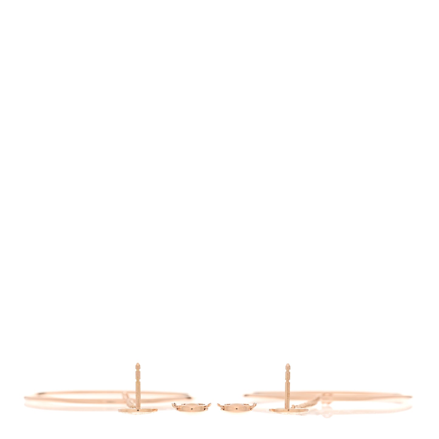 18K Rose Gold Diamond Ex-Libris Earrings