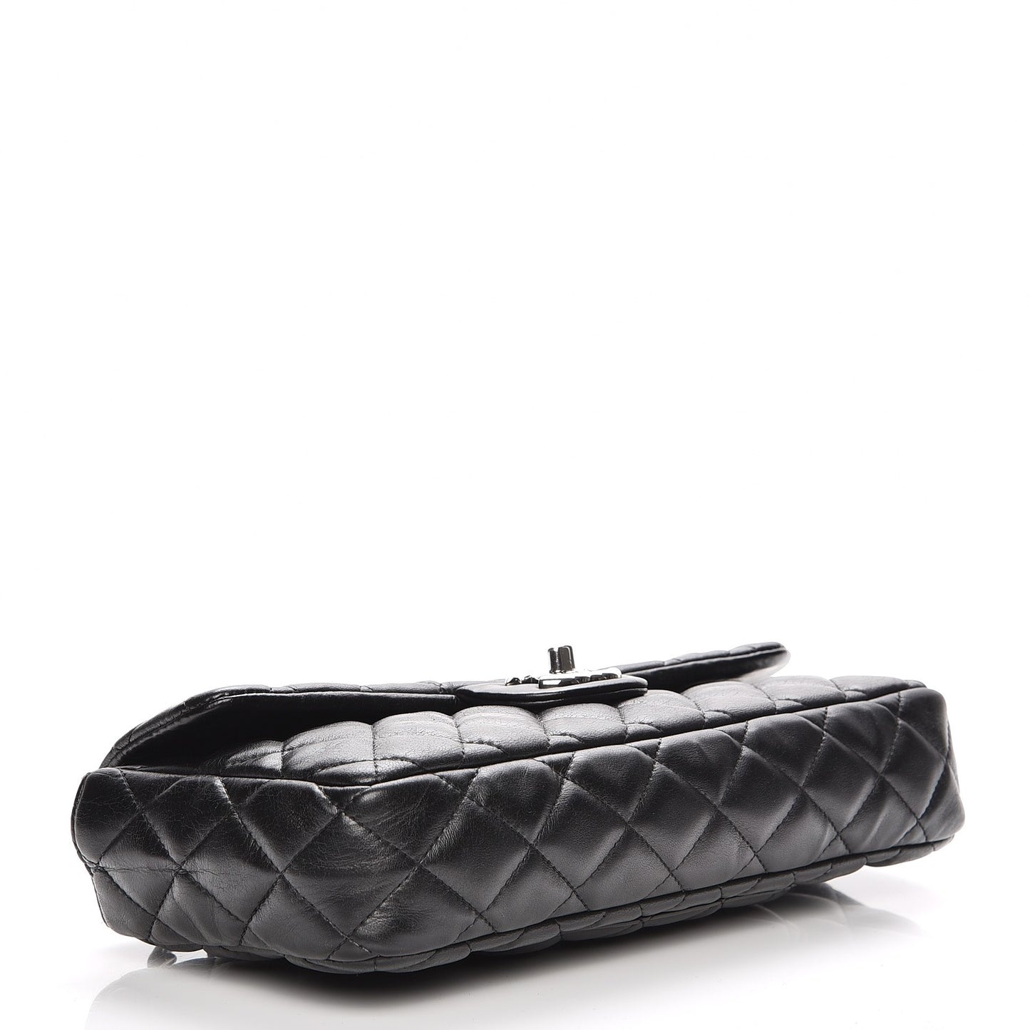 Lambskin Quilted East West Flap Black