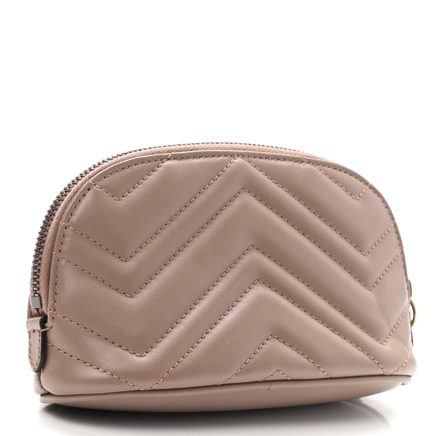 Gucci Calfskin Matelasse GG Marmont Pouch Cosmetic Case Porcelain Rose 3 of 7