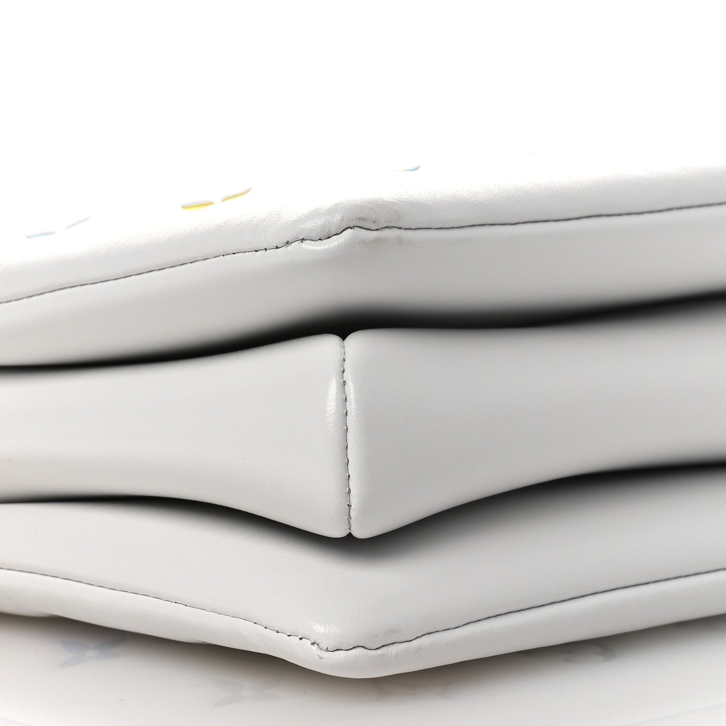 LV x TM Lambskin Embossed Monogram Coussin PM White Multicolor