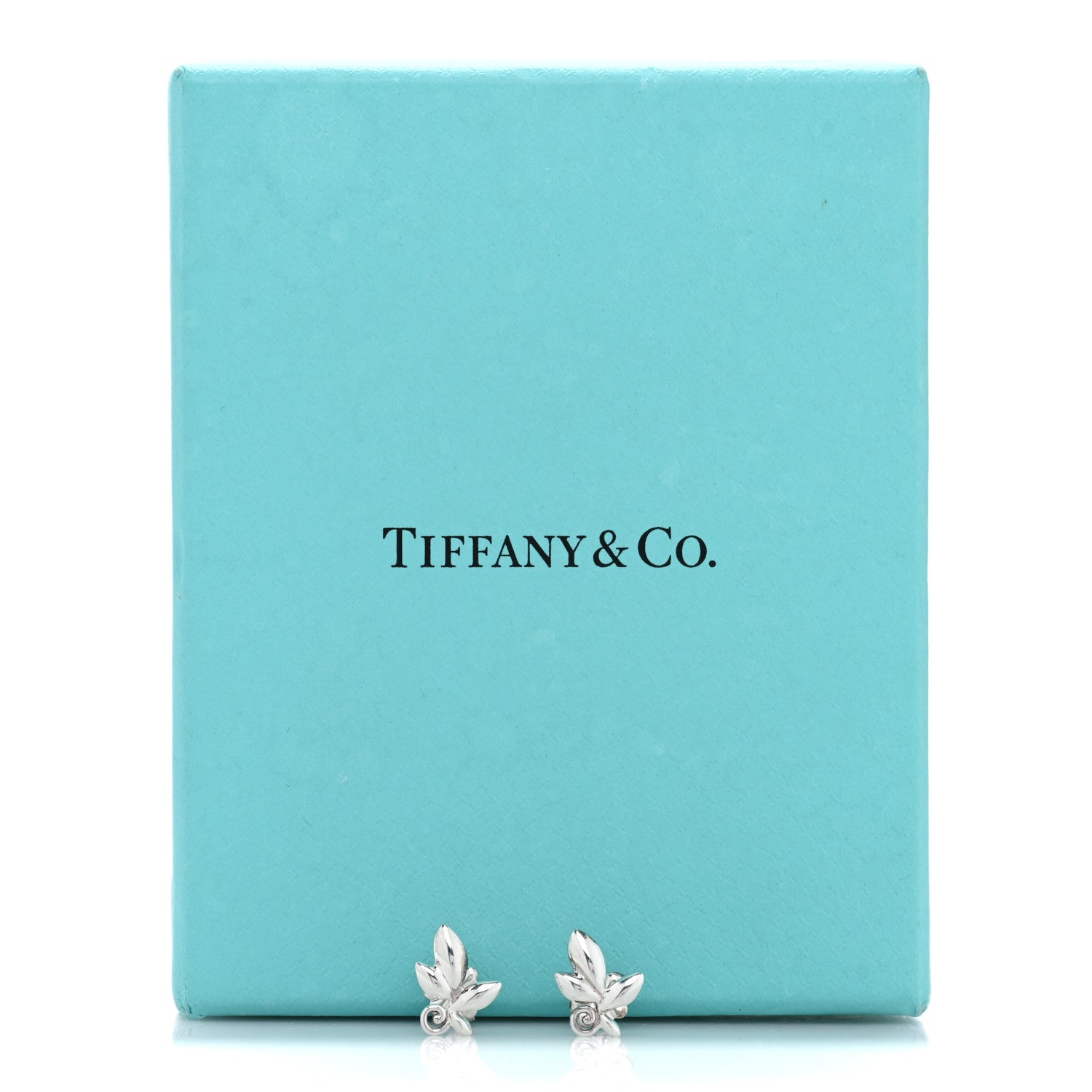 Tiffany Sterling Silver Paloma Picasso Olive Leaf Earrings 5 of 5