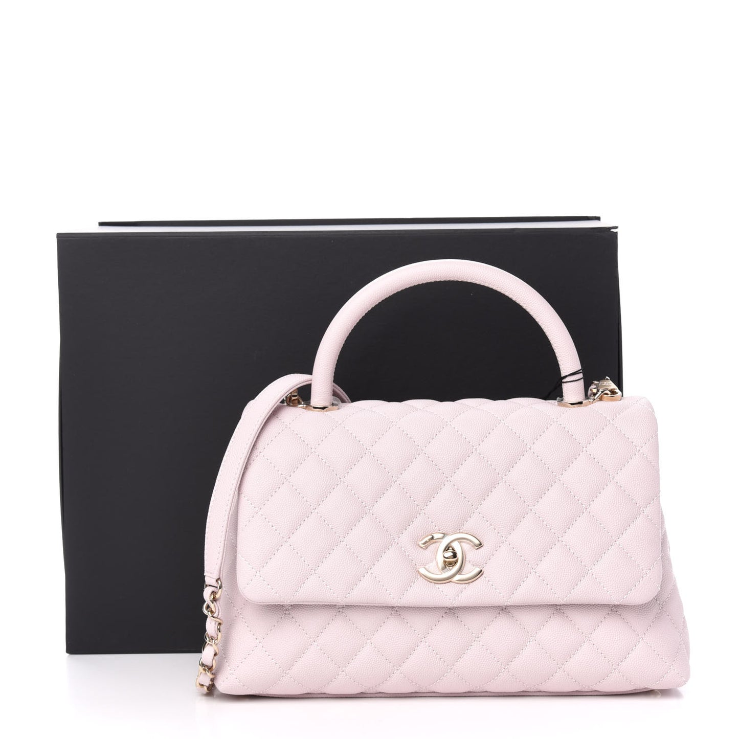 Caviar Quilted Small Coco Handle Flap Lilas Lilac