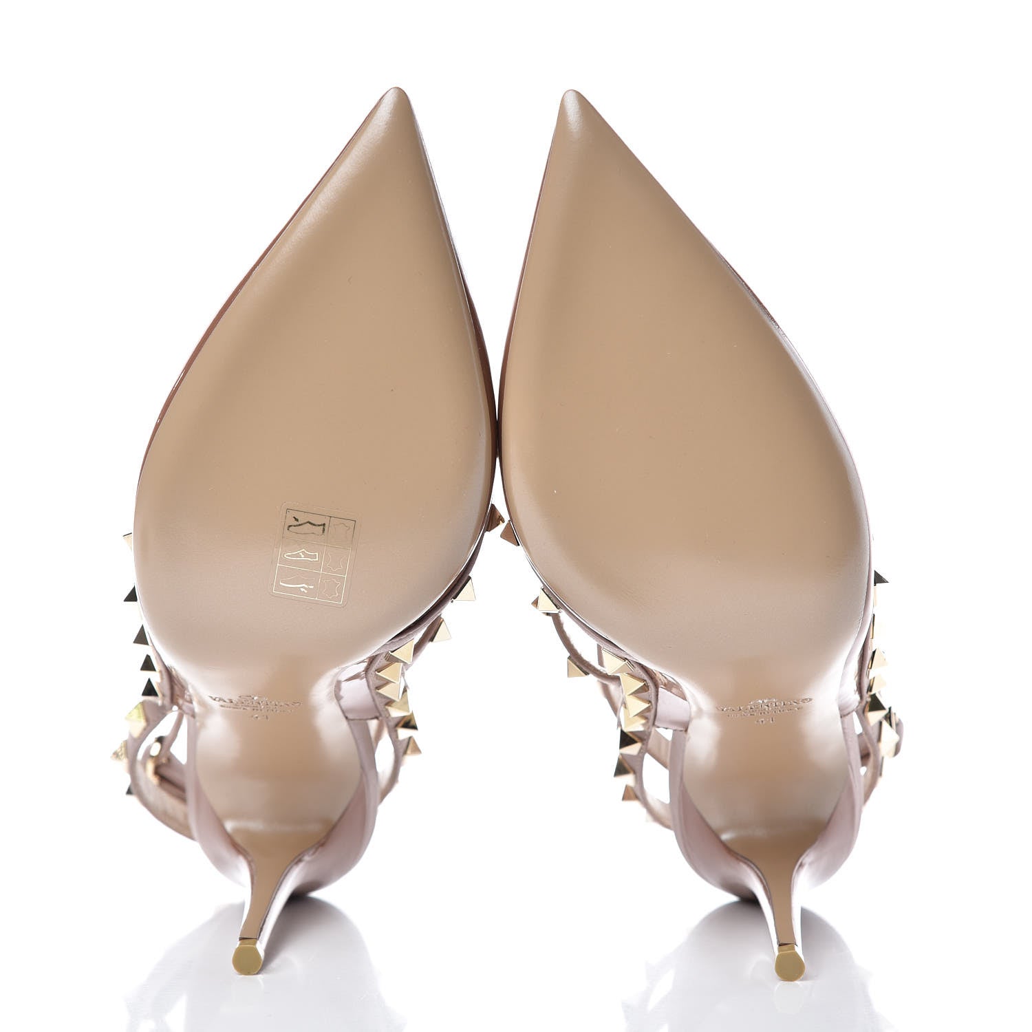 Valentino Garavani Patent Rockstud Ankle Strap 100mm Pumps 41 Brownish Poudre 5 of 10