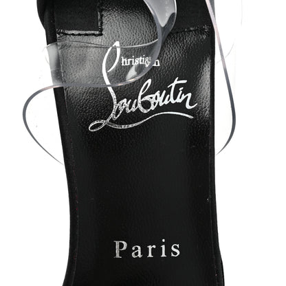 Christian Louboutin Satin Crystal PVC Astrinodo 100 Sandals 37 Black 7 of 10
