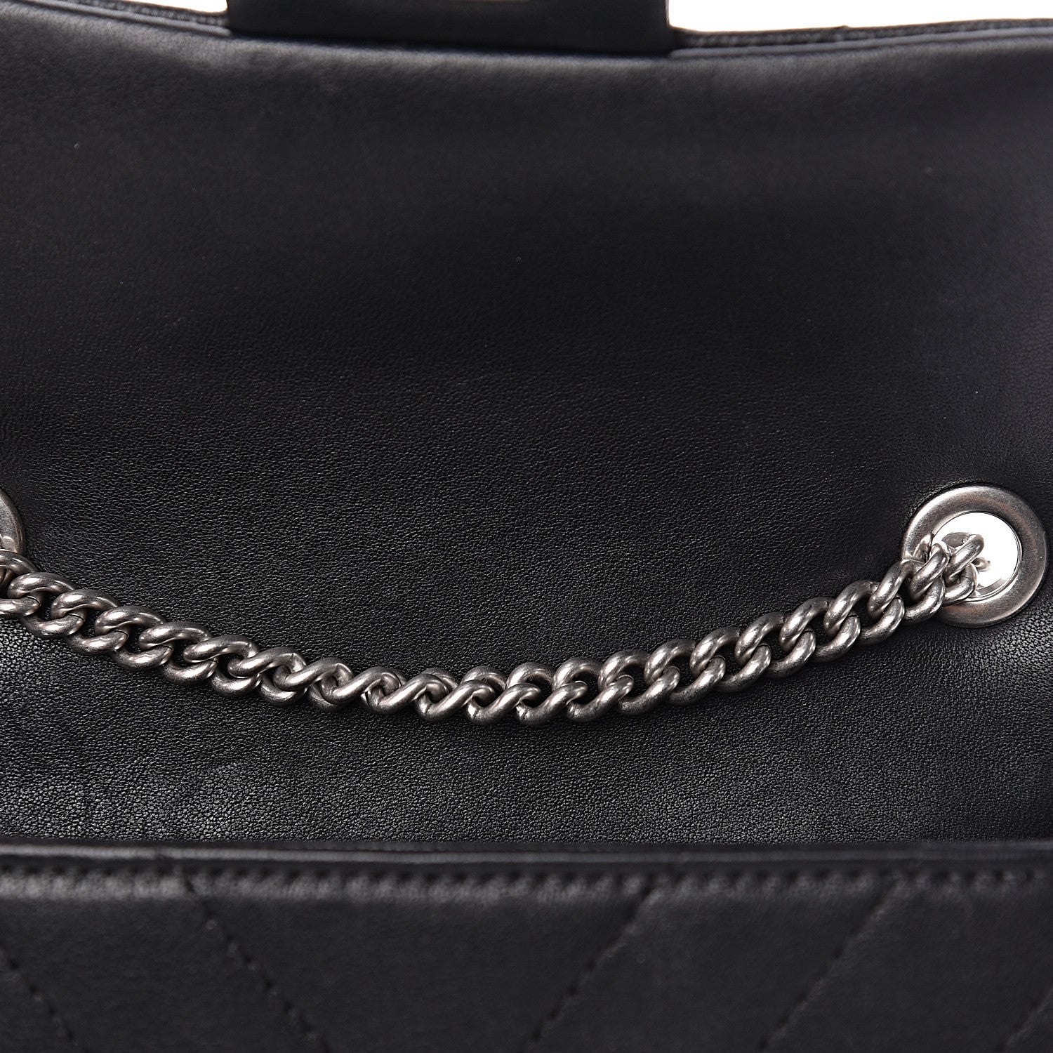 Chanel Lambskin Chevron Quilted Studded Mini Flap Black 8 of 12