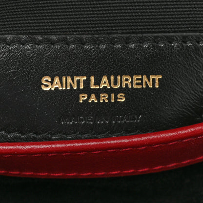 Saint Laurent Calfskin Y Quilted Monogram Toy Loulou Monogram Crossbody Bag Red 7 of 10