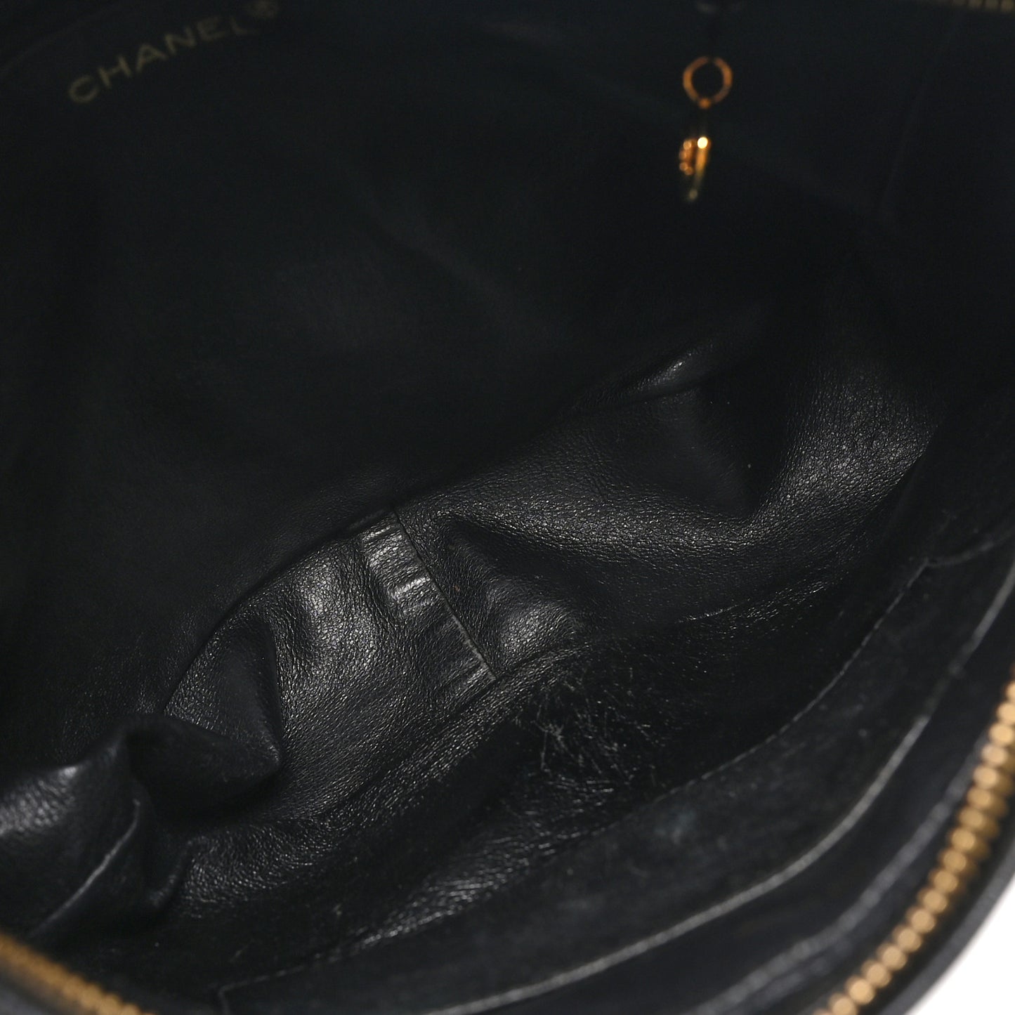 Lambskin Diagonal Quilted Tassel Camera Bag Black