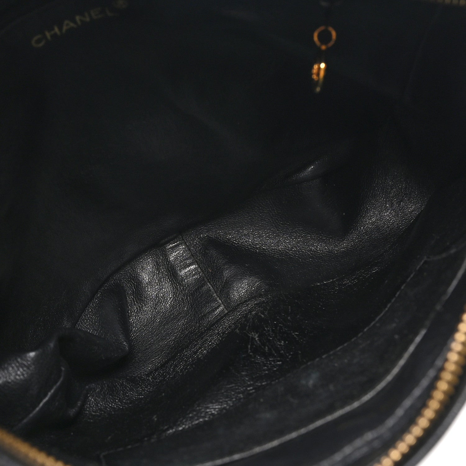 Chanel Lambskin Diagonal Quilted Tassel Camera Bag Black 5 of 11