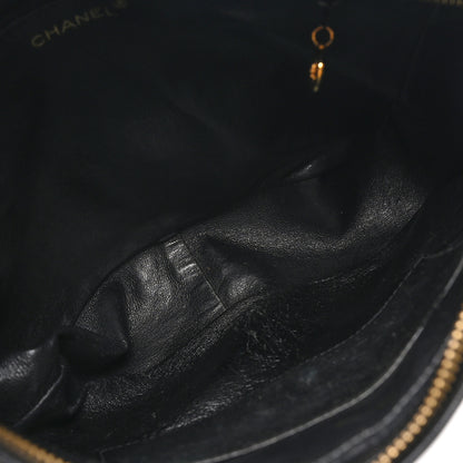 Chanel Lambskin Diagonal Quilted Tassel Camera Bag Black 5 of 11