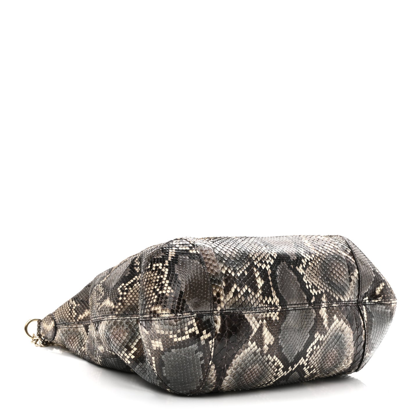Python Medium Soho Chain Hobo Beige