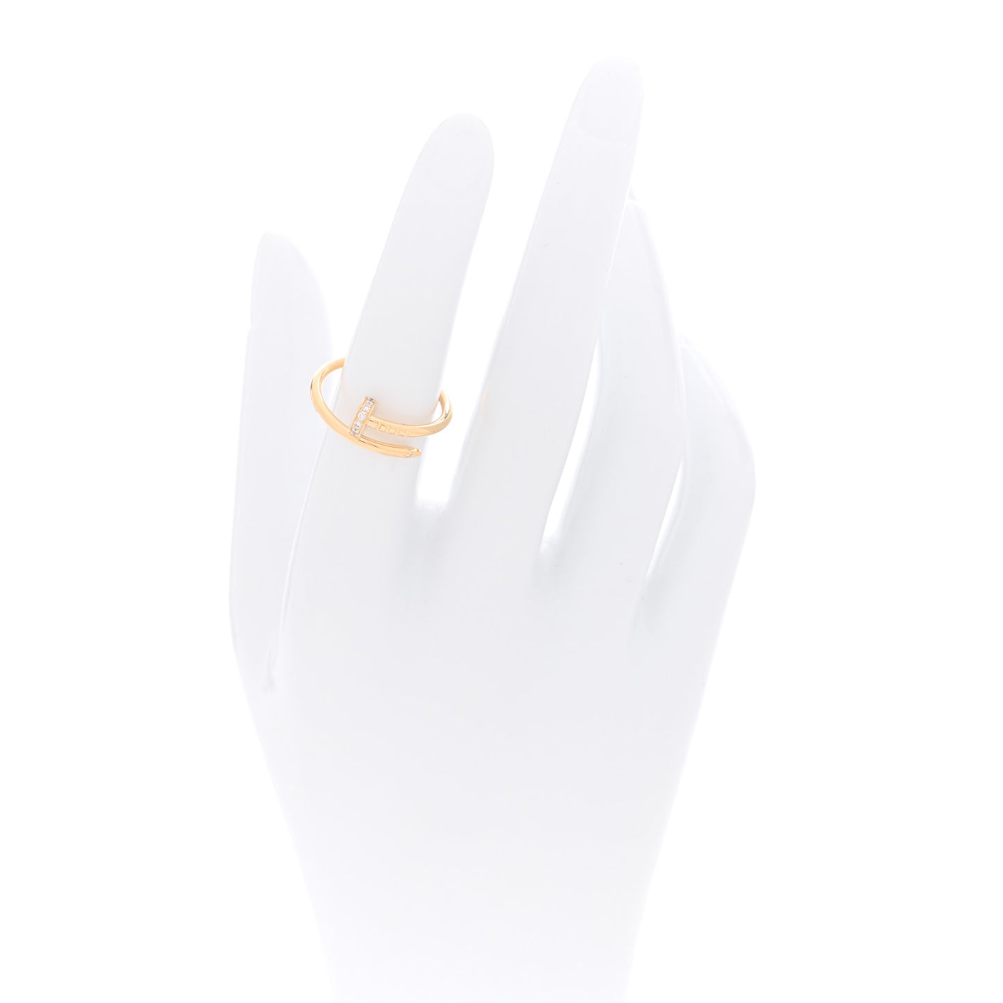 18K Yellow Gold Diamond Small Juste Un Clou Ring 53 6.25