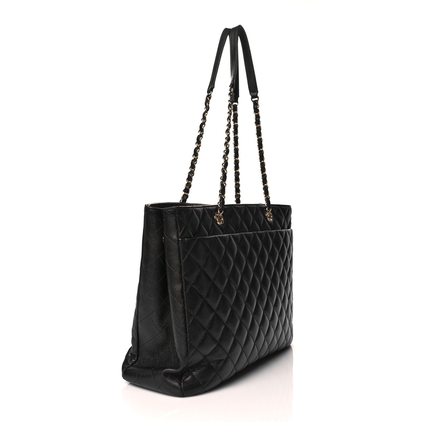 Caviar Quilted Timeless Tote Black