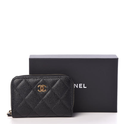 Chanel Caviar Quilted Zip Coin Purse Black 8 of 8