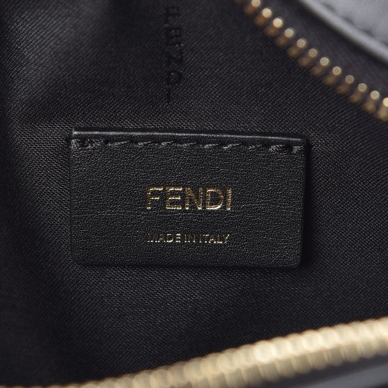 Fendi Vitello Century Bi-Color FF 1974 Embossed Mini Camera Case Maya Black 7 of 9