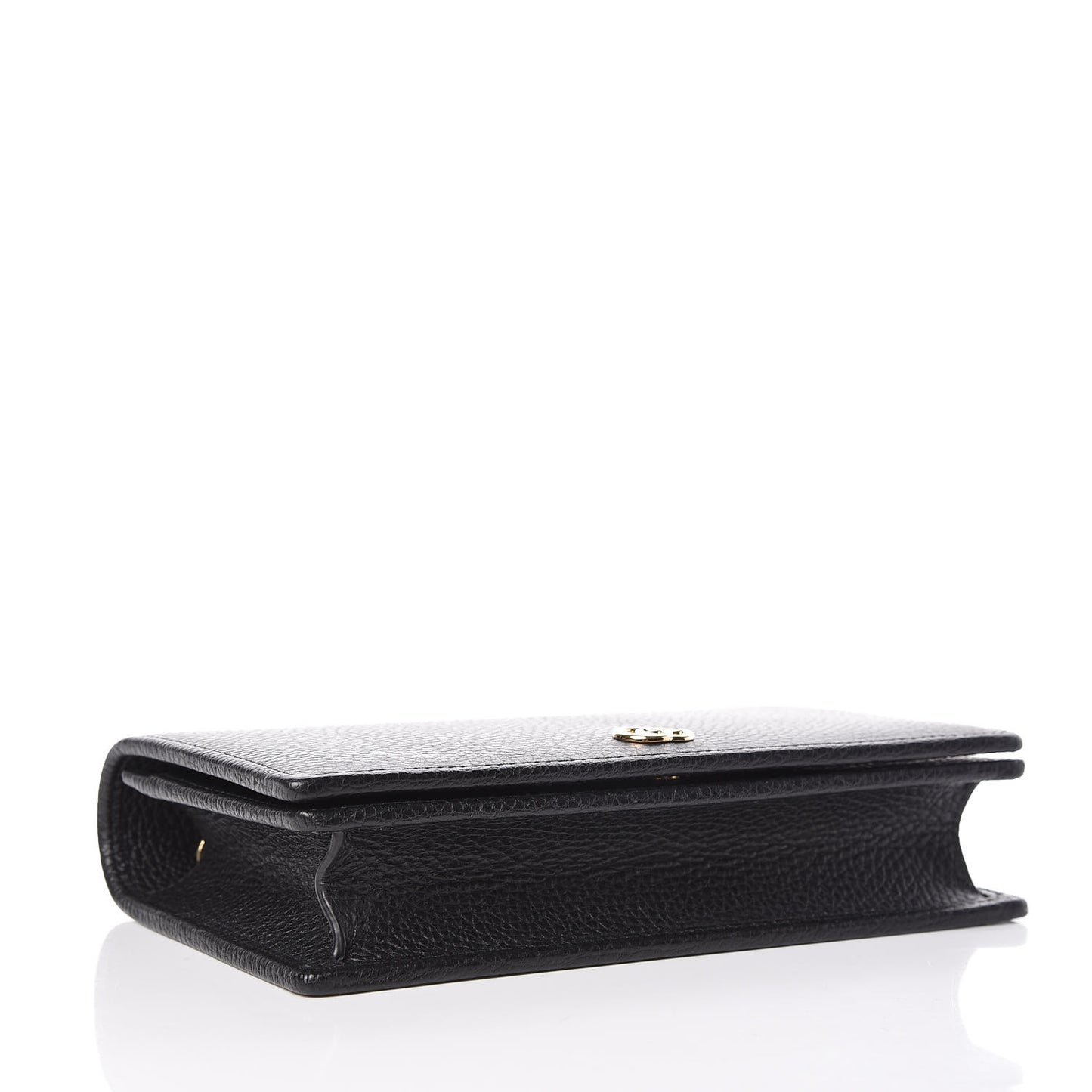 Calfskin Mini GG Marmont Chain Wallet Black