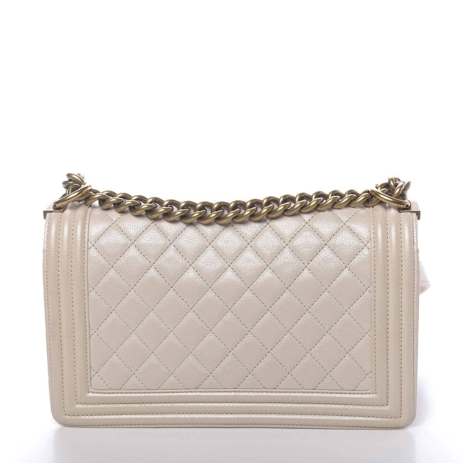 Chanel Iridescent Goatskin Medium Boy Flap Light Gold 14 of 14