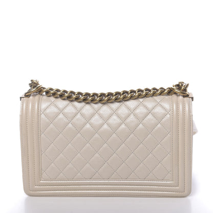 Chanel Iridescent Goatskin Medium Boy Flap Light Gold 14 of 14