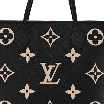 Louis Vuitton Empreinte Monogram Giant Neverfull MM Black Beige 7 of 11