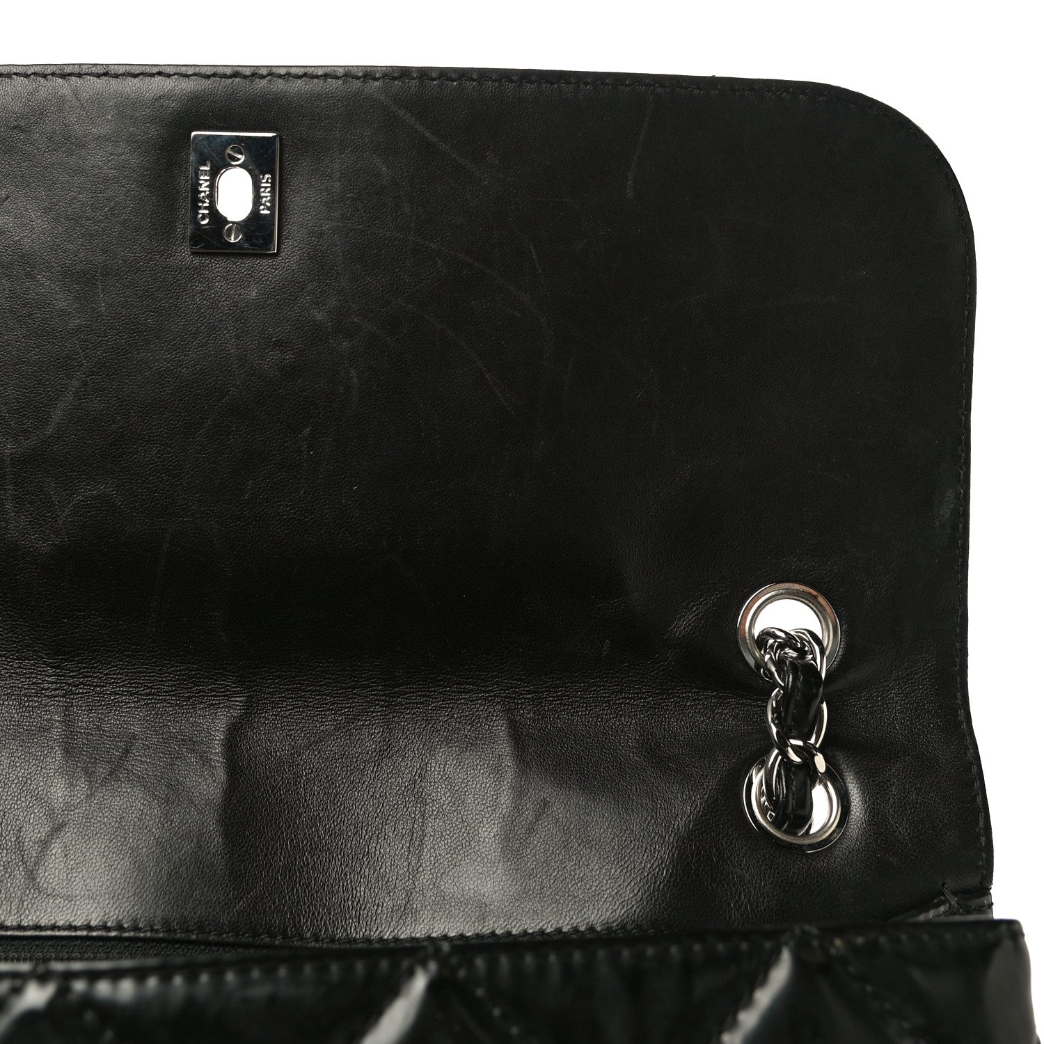 Chanel Vinyl Quilted In The Business Flap Bag Black 8 of 15