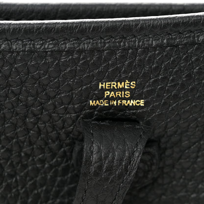 Hermes Taurillon Clemence Evelyne TPM Black 6 of 11
