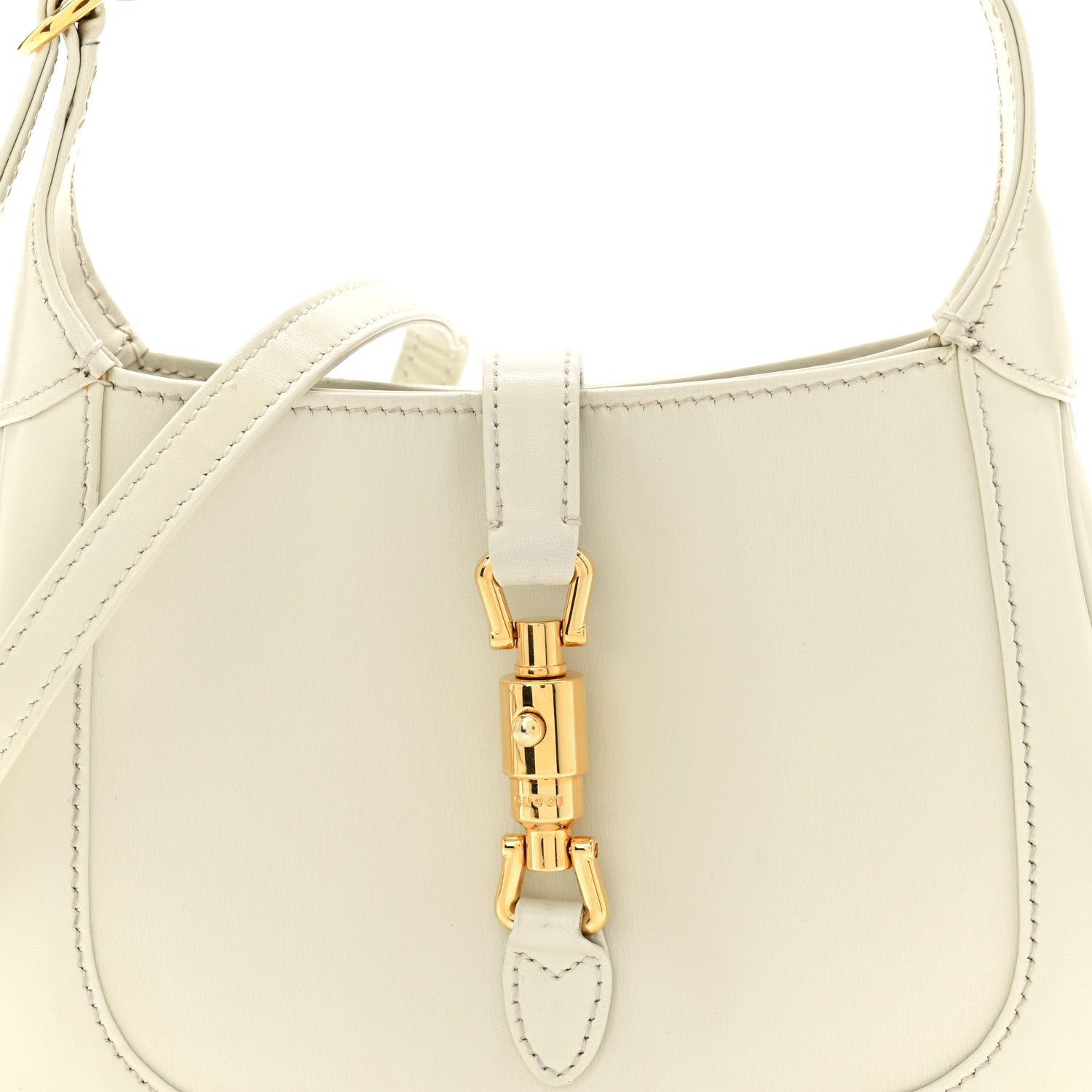 Gucci Boarded Dyana Lux Calfskin Mini Jackie 1961 Hobo Mystic White 8 of 10