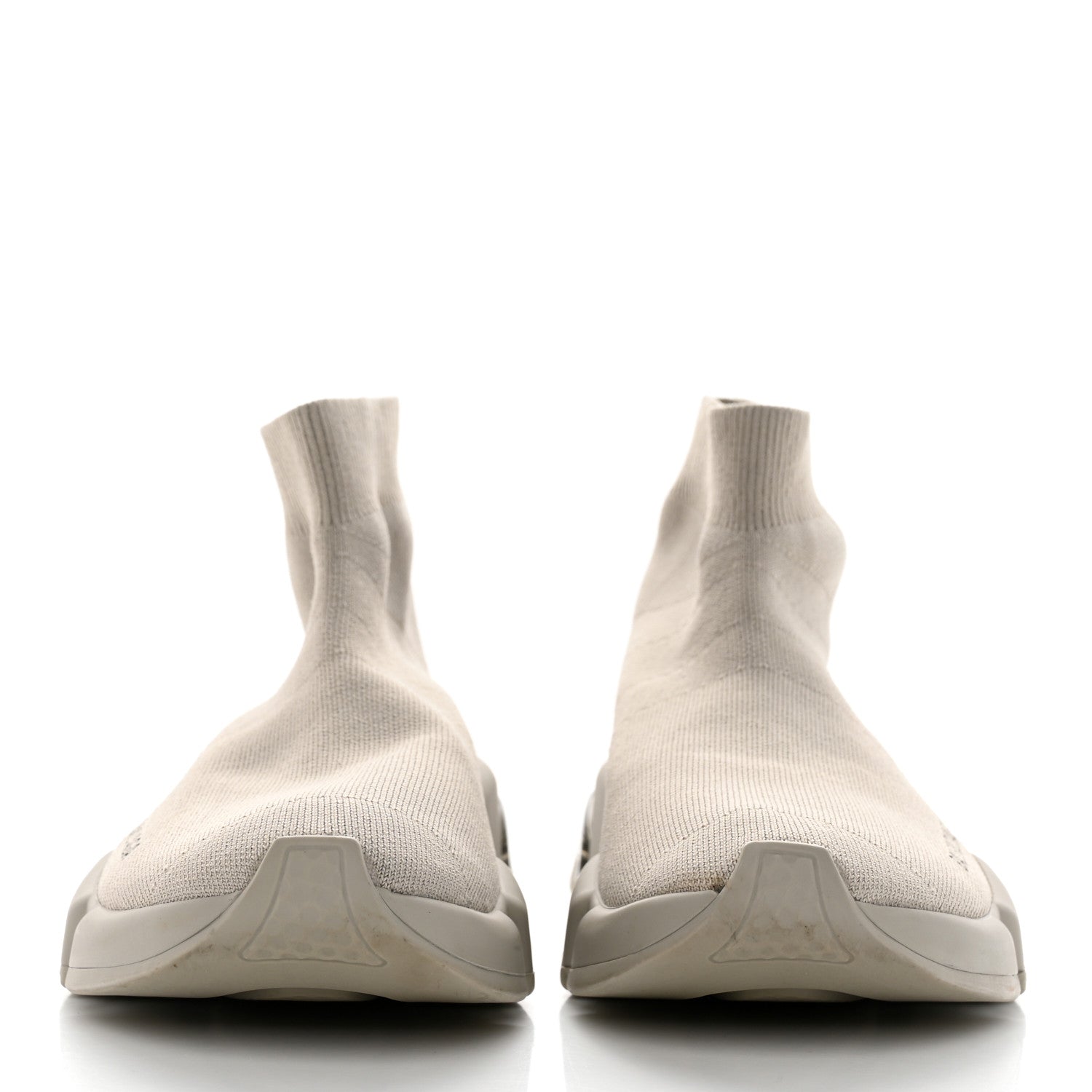 Balenciaga Technical 3D Recycled Knit Clear Sole Womens Speed Sneakers 36 Light Brown 2 of 13