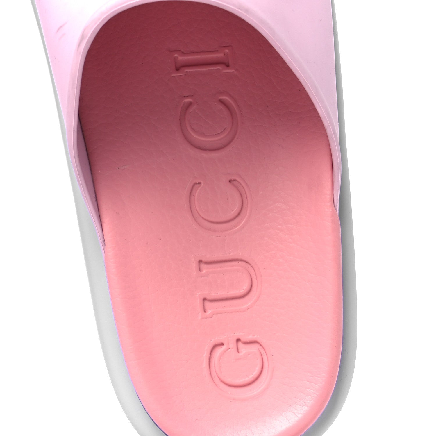 Gucci Soft Rubber Womens Interlocking G Platform 42mm Slide Sandals 39 Sugar Pink 7 of 11