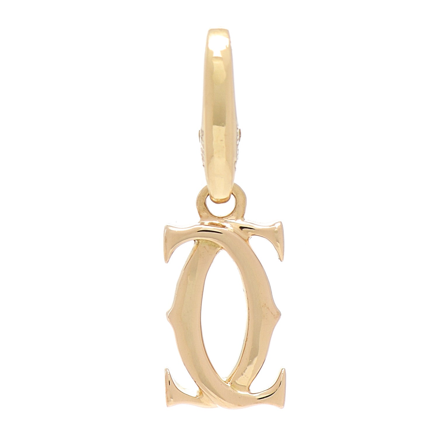 Cartier 18K Yellow Gold Logo Charm 1 of 3
