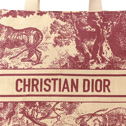 Christian Dior Straw Dioriviera Tote Red 6 of 8