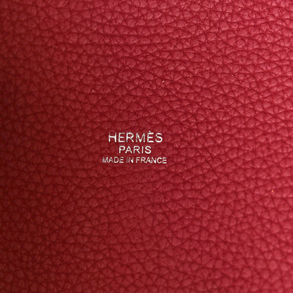 Hermes Taurillon Clemence Picotin Lock 18 PM Rubis 6 of 8